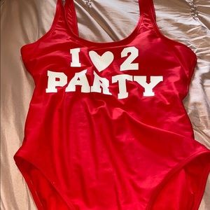 One piece bathing suit